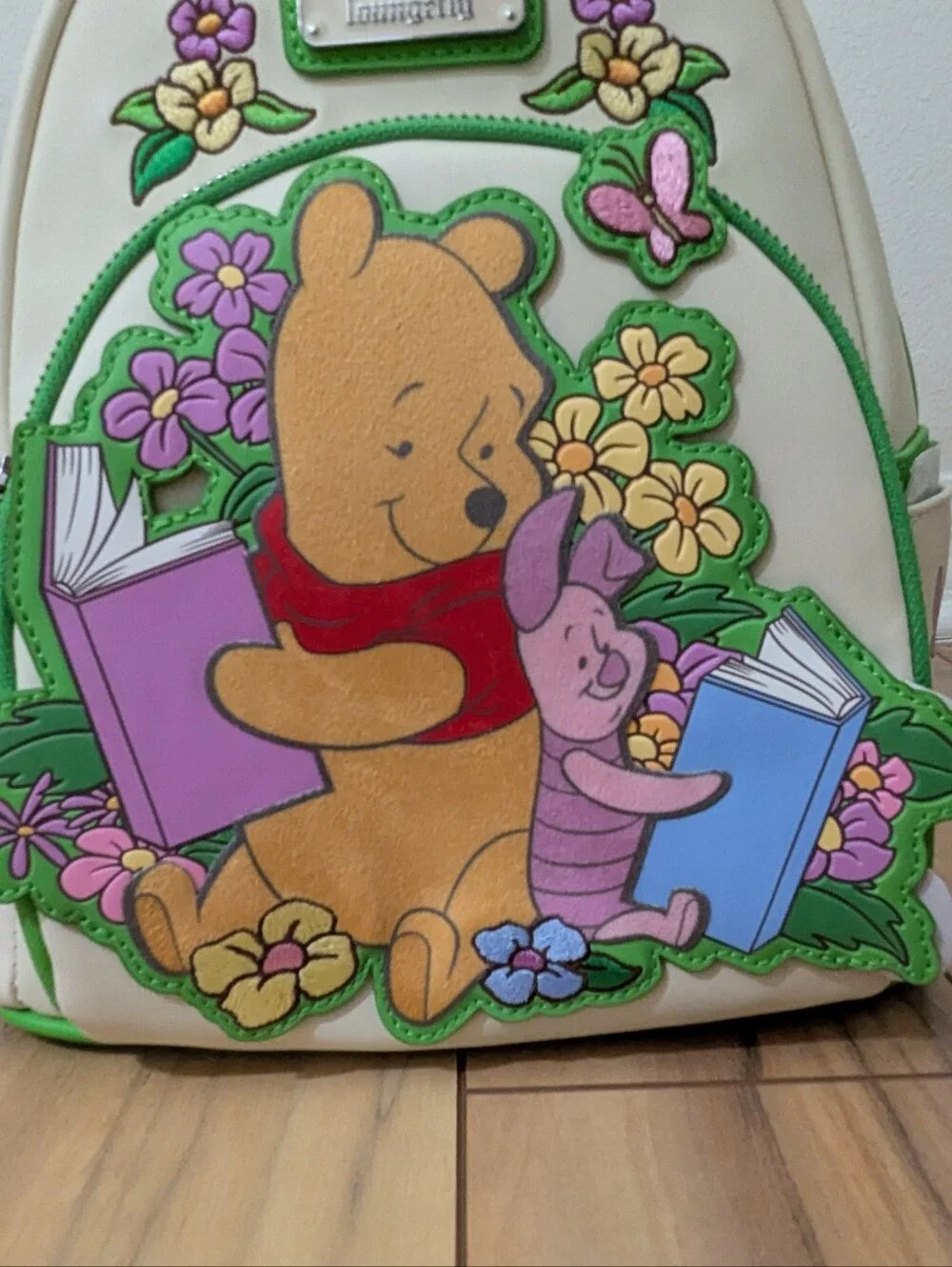 NWT! Loungefly Disney Winnie The Pooh Piglet & Pooh Bear Reading Mini Backpack